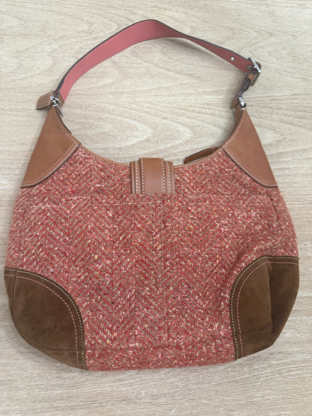 Vintage Coach Hamptons Soho Tweed Flap Hobo Bag - Picture 4 of 9